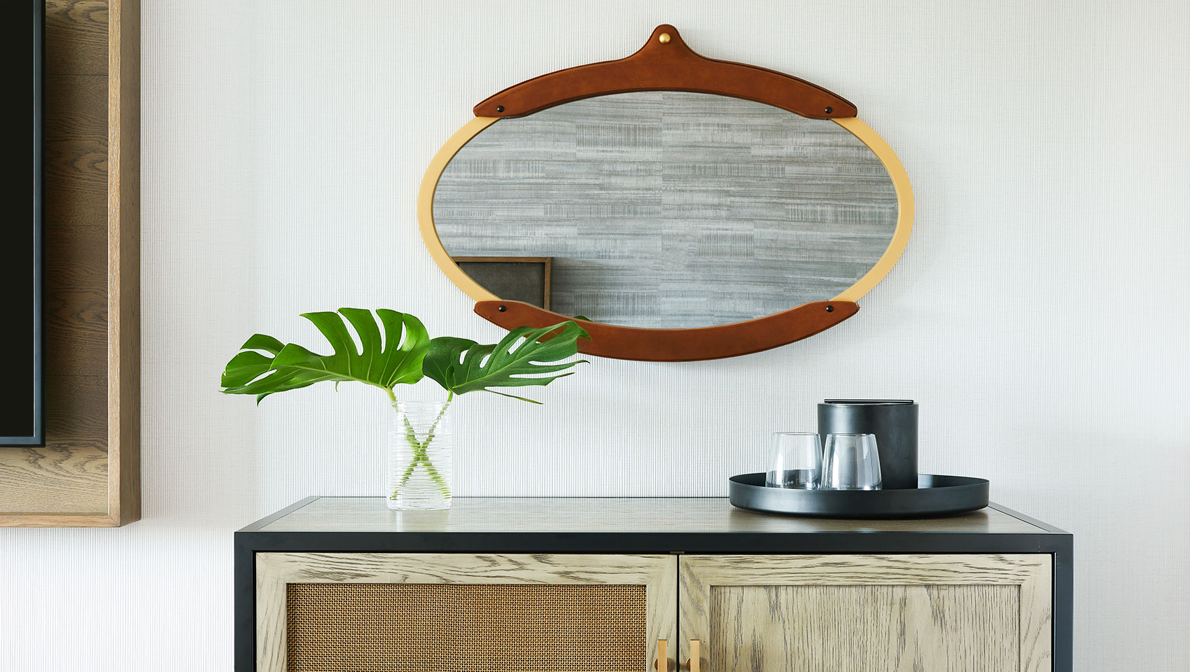 hotel guest room credenza