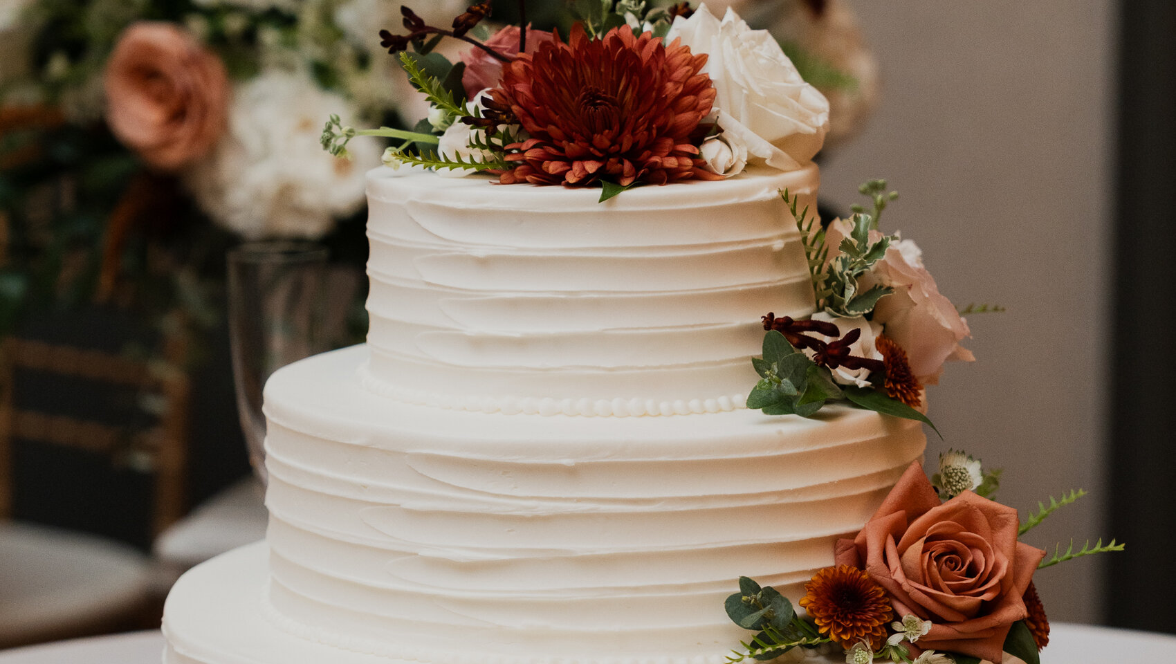 Wedding cake for wedding at Kimpton Marlowe Hotel