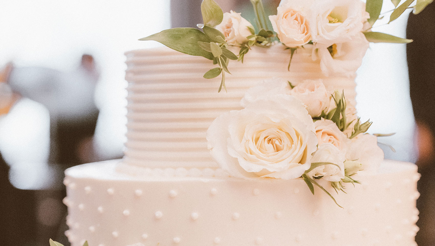 wedding cake with flowers