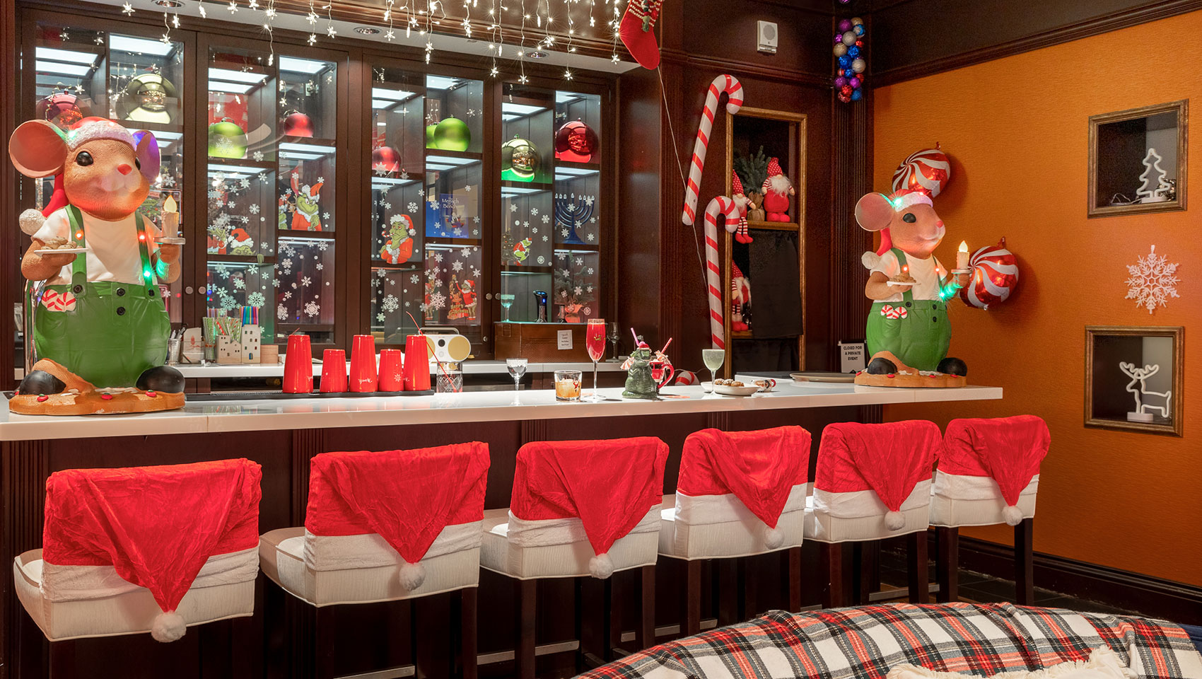 miracle bar cocktails and ornaments
