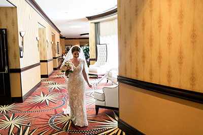 Bride in wedding dress