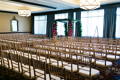 Wedding set up at Kimpton Marlowe Hotel 