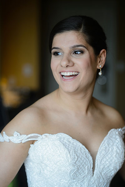 Bride in wedding dress