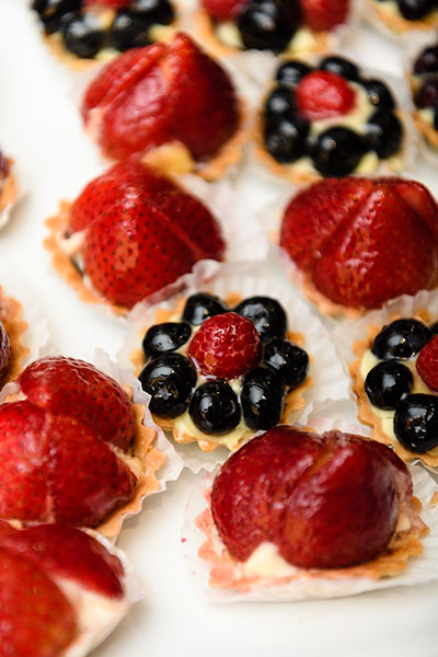 Wedding treats with fruit