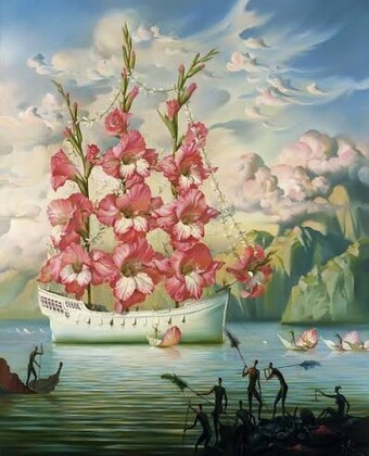 Arrival of the Flower Ship painting by Vladimir Kush