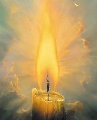 Candle painting by Vladimir Kush